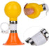 Rubber Children Bike Horn, Metal Loud Warning Bell for Boys Girls Bike Accessory (Orange)