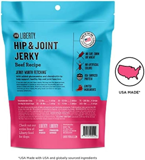 5 BIXBI Liberty Functional Healthy Hip And Joint Dog Jerky Treats, Beef Recipe, Ounce