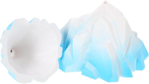 Ipetboom 2PCS Aquarium Snow Mountain Decoration - Iceberg Model Fish Tank Turtle Tank Accessories Blue-White