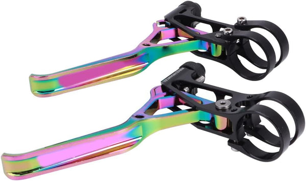 Keenso Ultralight Aluminum Alloy Bike Brake Levers, Oil Slick Cycling Accessory for Road/Mountain Bikes