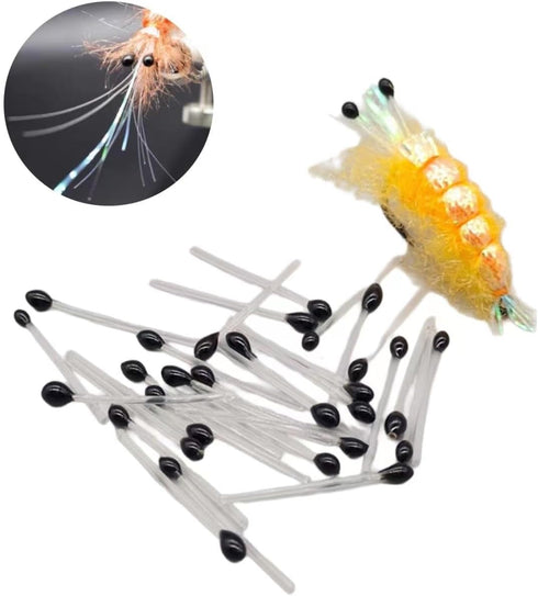 YTRUOYI 50 Pcs Crab and Shrimp Eyes Fly Tying Materials Crab Eyes Shrimp