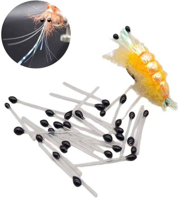 YTRUOYI 50 Pcs Crab and Shrimp Eyes Fly Tying Materials Crab Eyes Shrimp
