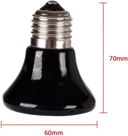 25W Ceramic Heat Emitter Bulbs, Reptile Heat Lamp for Terrariums, Coops, 2 Pack for Lizards, Dogs, Cats