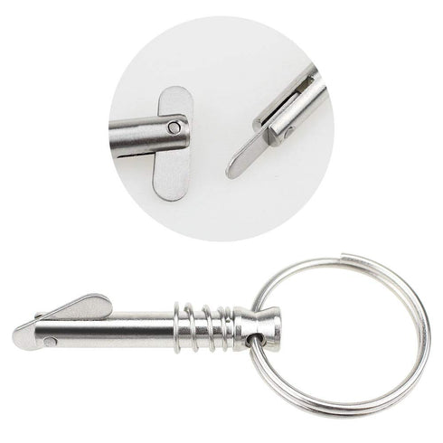 Hysagtek 6 Pcs Bimini Pins, 1/4" Diameter Quick Release Pin Boat Canopy Hardware, 316 Stainless Steel