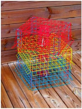 Massachusetts 15" 15" 7" Folding Bridge Blue Crab Trap, Heavy-Duty Metal Wire Mesh Drop-Net, Collapsible Foldable