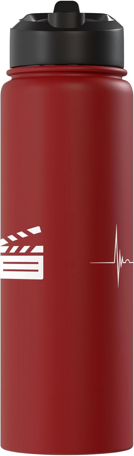 Film Director Filmmaking Videographer Producer Filmmaker Film Producer Clapboard Heartbeat EKG Pulse Stainless Steel