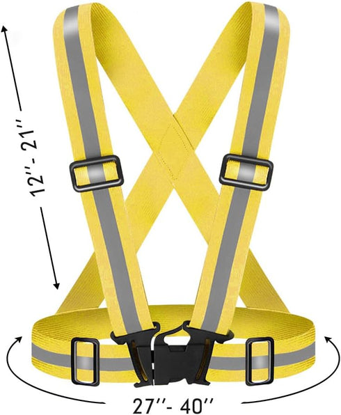High Visibility Reflective Vest, Adjustable Safety Vest for Running, Walking, Jogging, Hiking, Night Cycling