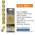 VG SPORTS 6/7/8/9/10/11 Speed Bike Chains, Lightweight Titanium Bicycle Chains for Road Bike/MTB/BMX, 116 Links