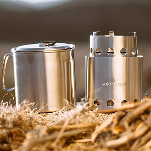 Solo Stove Solo Pot 900, Lightweight Stainless Steel Backpacking Pot, Boil Water Quickly