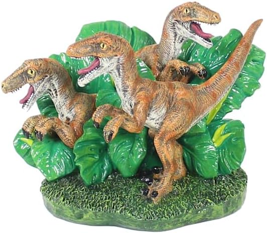 Penn-Plax Jurassic Velociraptor Aquarium Ornament, Small Size