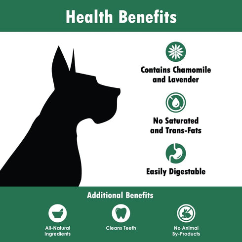 BONIES Natural Calming Formula Regular-Sized Single Bone for Dogs Over 50 LBS - 1 Bone, Low Calories