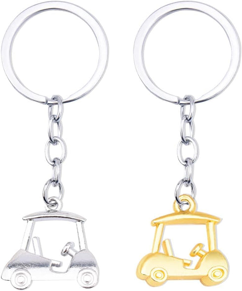 Golf Cart Charm Keychain for Brother Sister, Golf Player Gifts for Son Daughter Birthday Gifts
