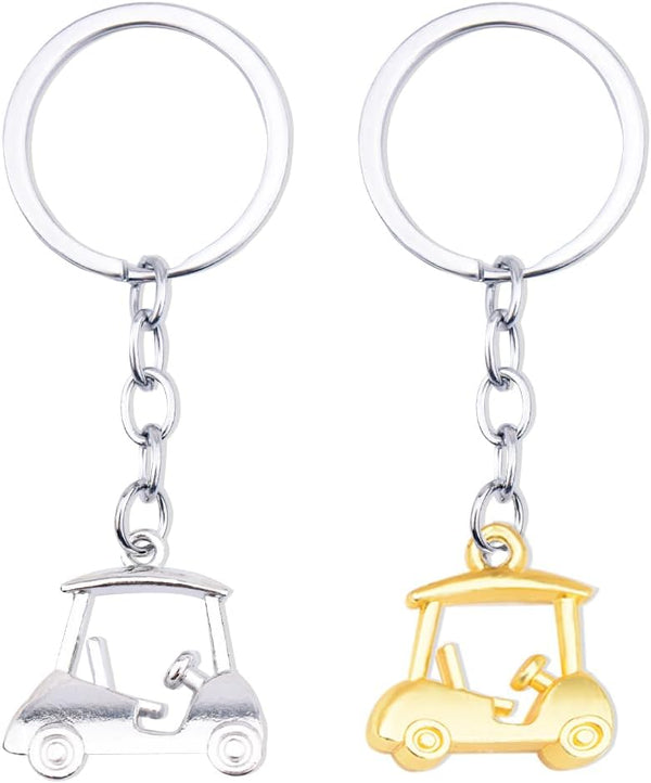Golf Cart Charm Keychain for Brother Sister, Golf Player Gifts for Son Daughter Birthday Gifts