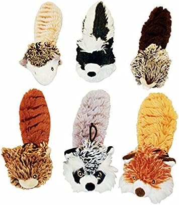 (3 Pack) Mini Burrow Buddies - 8" Interactive Plush Toys for Dogs