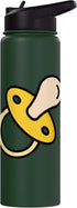 Clever Witty Pacifier Designs Pacifier Baby Binky Soother Teether Num Stainless Steel Insulated Water Bottle