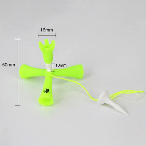 Green Rubber Golf Tees for Mats, Adjustable Portable Golf Tee, Anti-Flying Tripod for Training Court Clubs