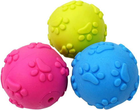 Dog Squeaky Balls - Squeaky Toy Balls for Small Medium Large Dogs, 3 Pcs