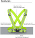 Reflective Vest, 2pcs Adjustable High Visibility Safety Vest with 4pcs Reflective Armbands for Outdoor Activities