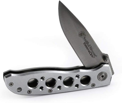 Smith & Wesson Extreme Ops CK105H Folding Knife, 7.3in S.S., 3.2in Drop Point Blade, Aluminum Handle
