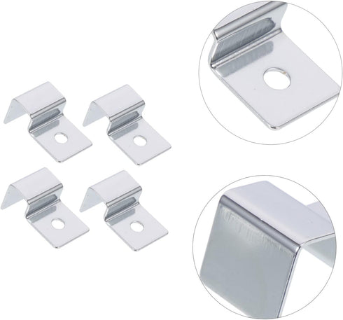 4pcs Support Frame Fish Tank Bracket Fish Tank Lid Holder Support Aquariums Glass Cover Clip Fish Tanks Fish Tank Glass Cover Clip Glass Holder Stainless Steel Equipment Frameless