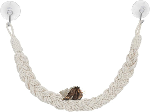 WishLotus Hermit Crab Climbing Toys, Natural Cotton Rope Hermit Crab Toys with