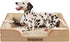 Friends Forever Orthopedic Dog Bed, Bolster Dog Bed with Memory Foam Couch Sofa, Removable Washable Cover, Ally Khaki