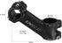 FOMTOR 31.8 Bike Stem, 35 Degree, 70mm 90mm 110mm, Bicycle Handlebar Stem Riser for 1.25" Handlebar