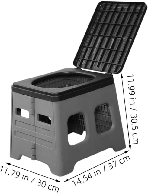 Portable Car Folding Toilet Compact Travel Potty for Adults Lightweight Emergency Outdoor Toilet Durable Material