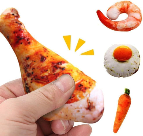 JIANSHUILIAN 2Pcs 2025 Vegetable Dog Toy, New Potato Food Shape Squeaky Toys, Cute Plush Toys Chew Toys for Small
