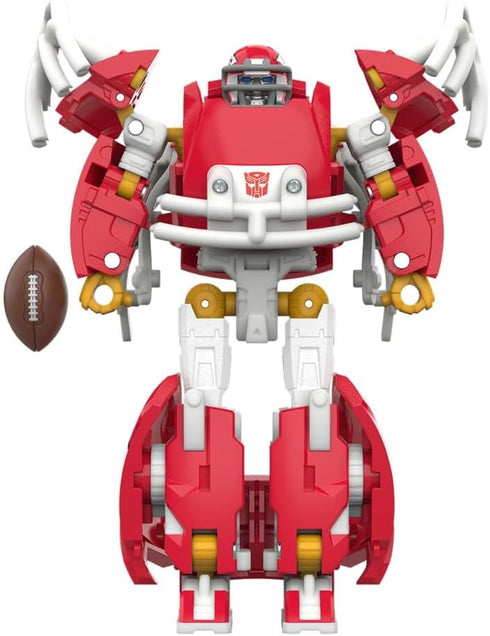 KC-59, 5.5-Inch 8+ Transformers NFL Kansas City Chiefs Action Figure Changes from Robot to Helmet, Football Toys