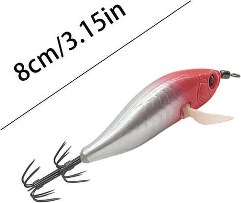 Generic Squid Jigs Saltwater - Glow Artificial Octopus Cuttlefish Baits with Hooks | Fish Lures - for Saltwater