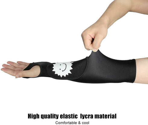 Luwint Kid Volleyball Arm Sleeves - Long Forearm Sleeves with Protection Pad and Thumbhole, 1 Pair