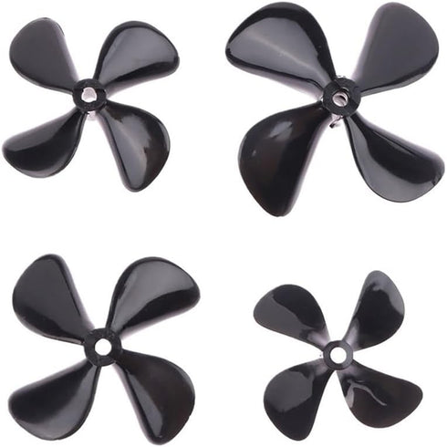 AmnPtr 2pcs 4mm D50/55/60/70mm Suitable for RC Boat Four Blade Forward/Reverse Marine Propeller Screws