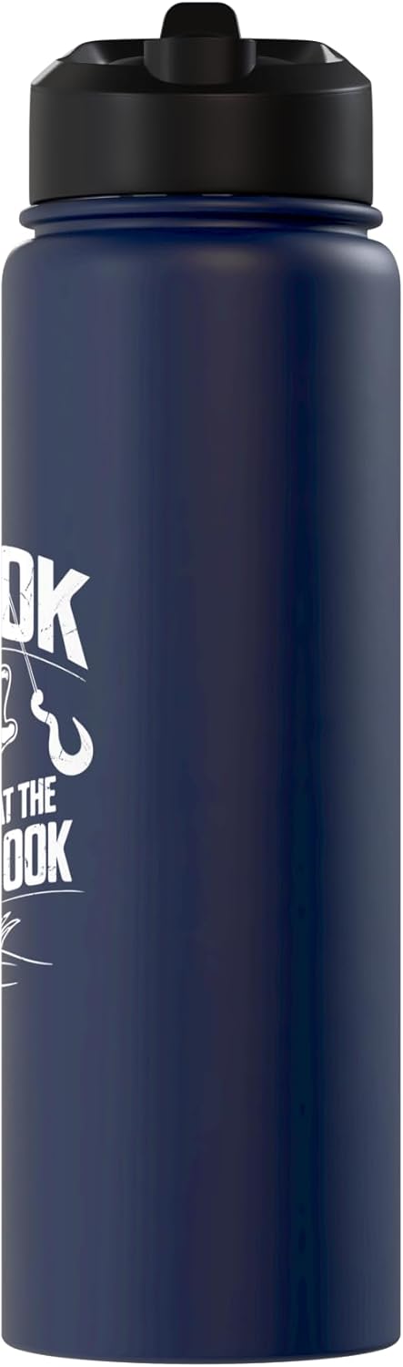 Salmon Fishing Gear Chinook at the Hook Salmon Fishing Stainless Steel Insulated Water Bottle
