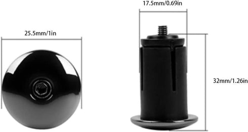 Handlebar End Plugs, 1 Pair Adjustable Locking Caps for Road Bike, Mountain Bike, BMX, MTB