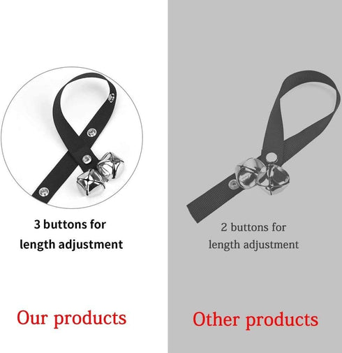 Pack of 2 Upgraded Puppy Doorbells, Dog Bells for Potty Training, Louder Jingle, Bigger Bells for Puppies, Unique Gift