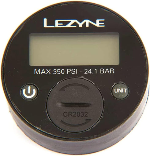 Lezyne Digital Gauge Bike Pump Accessory, 350 PSI, Black, 2.5 Inch