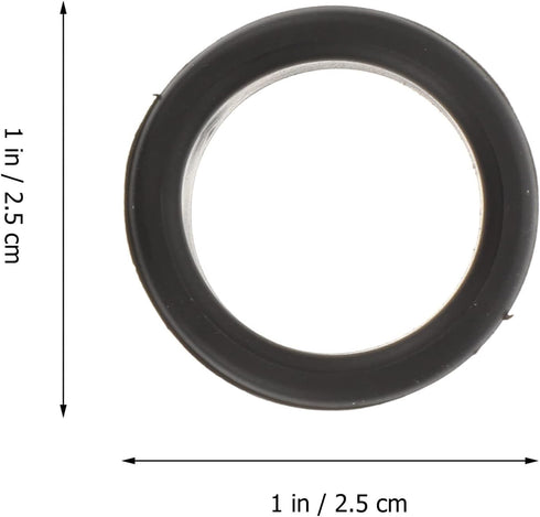 POPETPOP 6Pcs Silicone Finger Rings for Grooming Scissors, Barber Hair Shears Finger Protector Rings (Black)