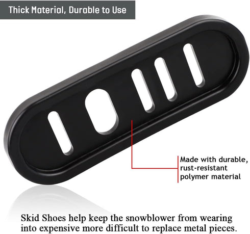 Snowblower Slide Shoes 490-241-0010 Skid Shoe (2 Pack) with Mounting Hardware for Universal MTD