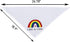 Tinsow 2 Pcs Dog Bandanas - Gay Pride Rainbow Cotton Handkerchiefs for Party Supply