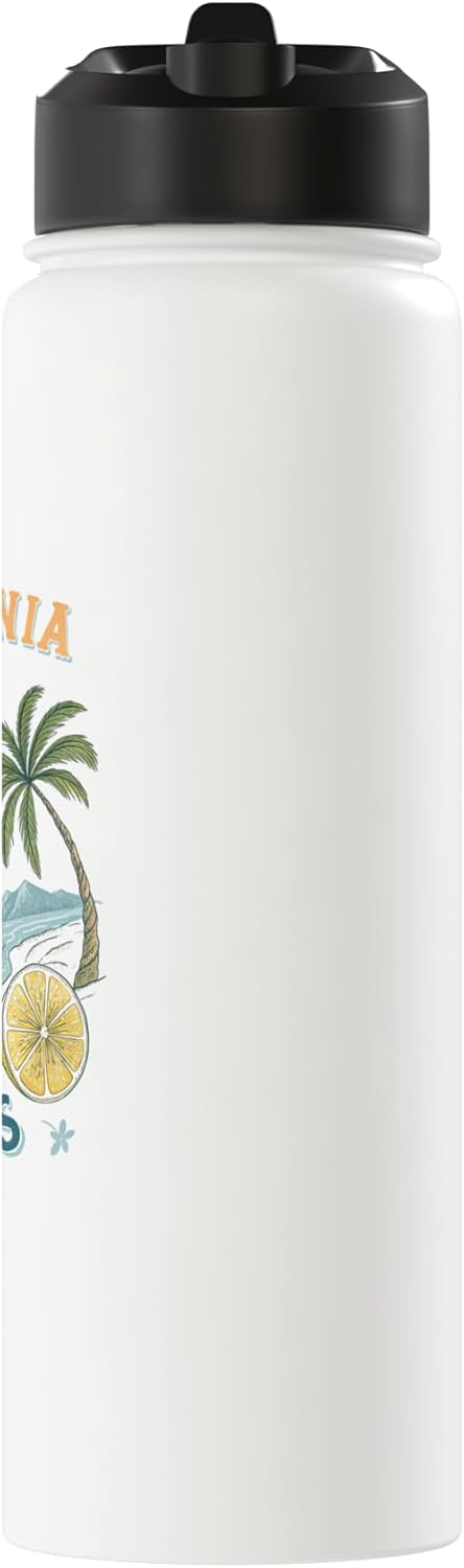 Souvenir Shirt California Citrus Sunshine Vintage Graphic Souvenir Stainless Steel Insulated Water Bottle