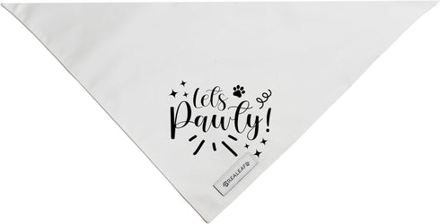 Realeaf Lets Pawty Dog Bandana,Wedding Birthday Party Outfit for Boy and Girl, Premium Durable Fabric, Engagement