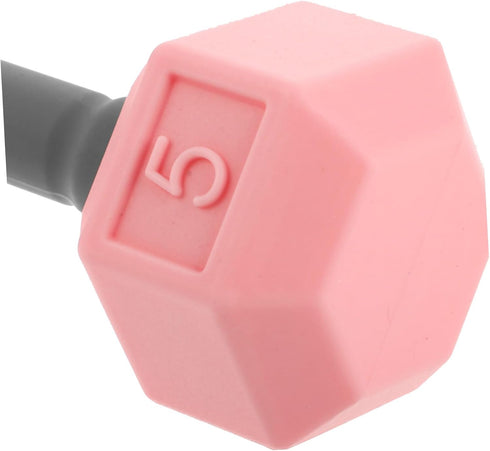 2pcs 0.4lb 4.52 1.69 1.49inch, Totority Mini Dumbbells for Kids Silicone Hand Weights, Pink Toddler Exercise Toys, Home