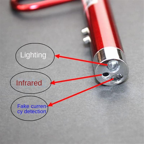 6 PCS Mini Keychain Laser Pointer - LED Flashlight Dog Cat Toy Remote Control