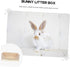 HANABASS Rabbit Litter Box for Small Pets - Bunny Potty Tray