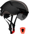 Shinmax Adult Bike Helmet - Adjustable Size with Removable Goggles & USB Rechargeable LED Light