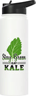 Kale Vegetarian Vegan Vegetables Veganism Kale Vegan Vegetarian Healthy Vegetables Lover Stainless Steel Insulated