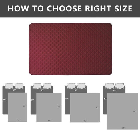 1 Piece68"x82",Burgundy+Pink SPXTEX Dog Bed Cover Washable Pee Pads Dog Blankets for Puppy Large Dog Cat,Sofa