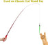 10PCS Cat Worm Toy for Cats - Cat Wand Toy Accessories and 1PC Black String for Cat Fishing Pole Teaser Kit