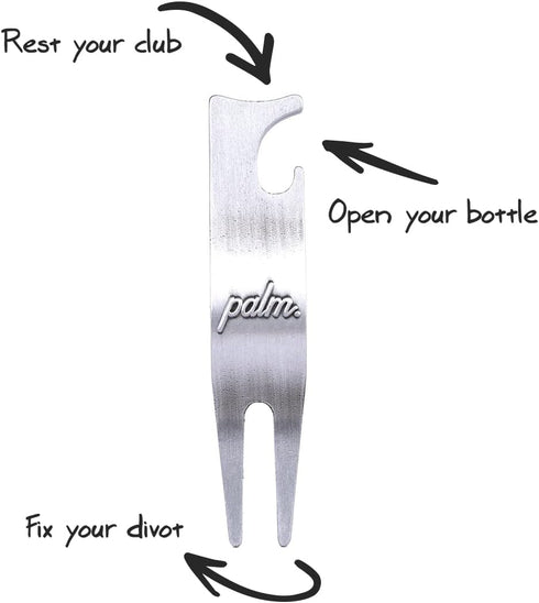 Palm Divot Repair Tool - Ergonomic 4 in 1 Design, Lightweight and Sturdy (Gold)